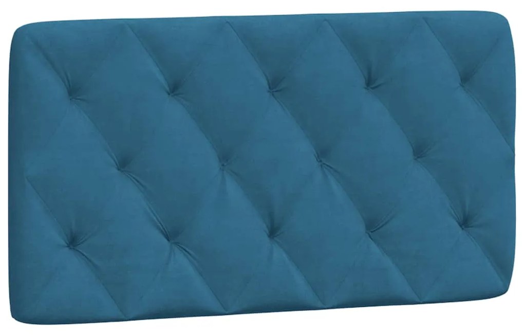 374718 vidaXL Pernă tăblie de pat, albastru, 100 cm, catifea
