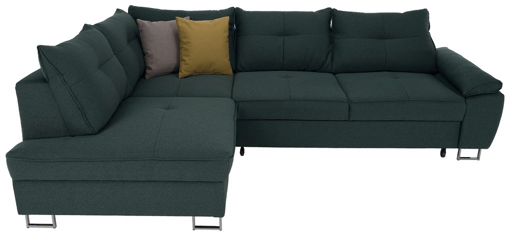 Set de pliere pe colţ, ţesătură smarald Tatum, stânga, FELDA