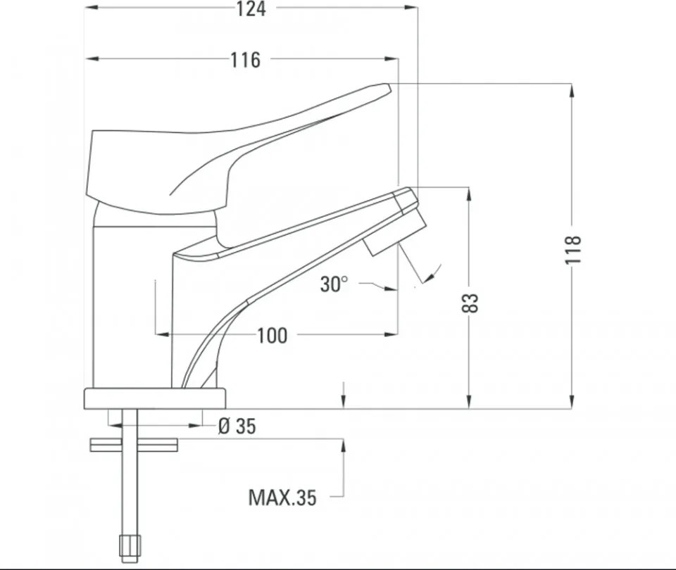 Robinet lavoar din seria Vero BOW_021M