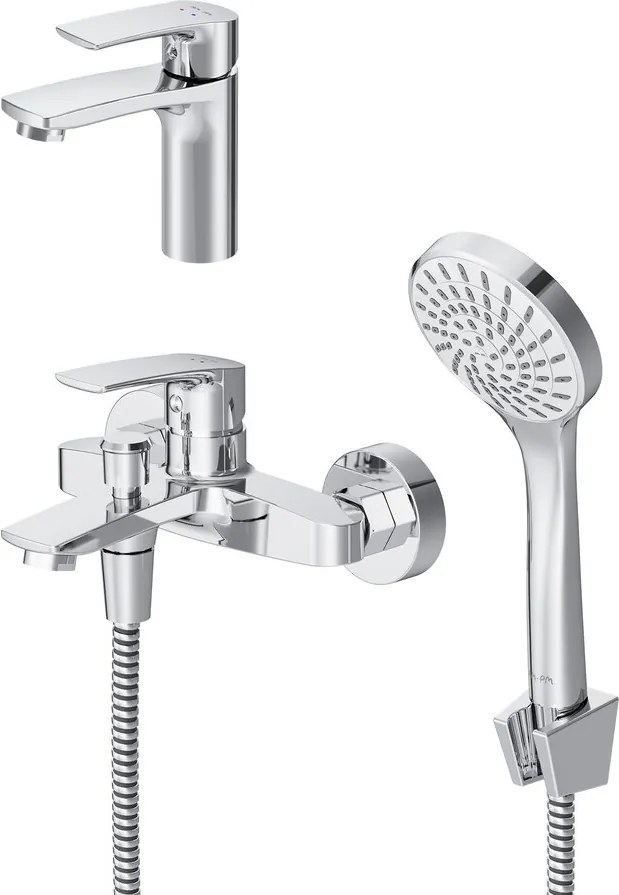 Set baterii lavoar si cada AM.PM Pride cu set de dus