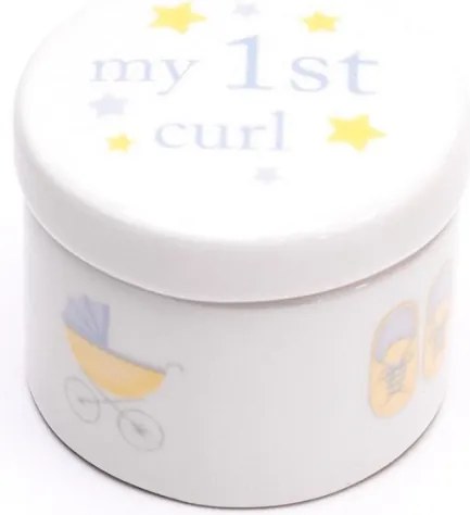 Set cadou pusculita si cutiute bleu din ceramica Hello Baby