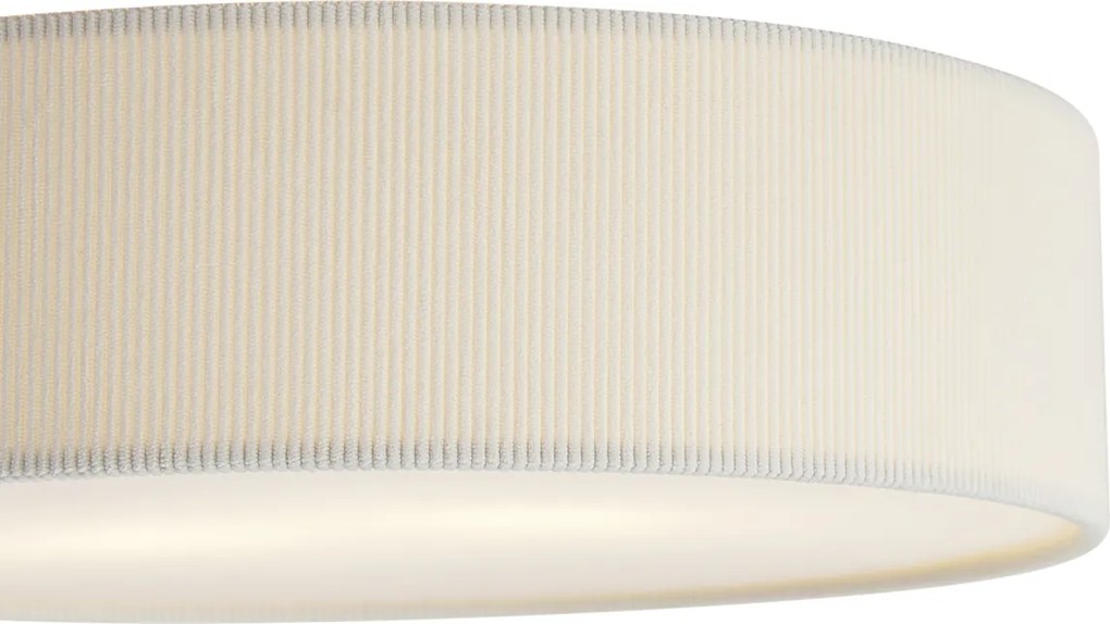 Plafonieră modernă albă cu abajur de catifea 38cm 2 lumini - Luz