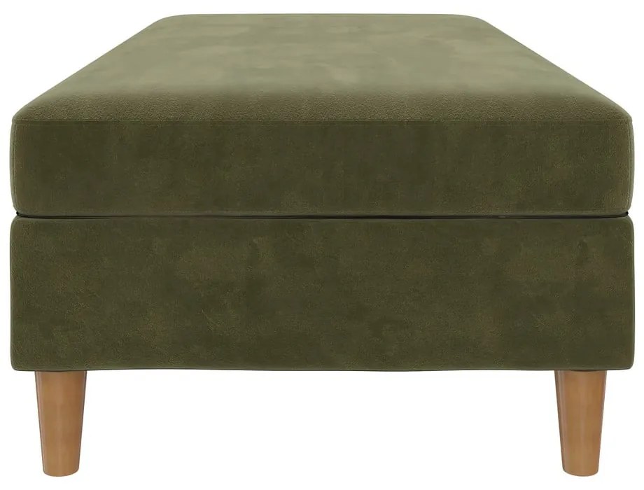 Taburet verde cu tapițerie din catifea Lilly – Støraa