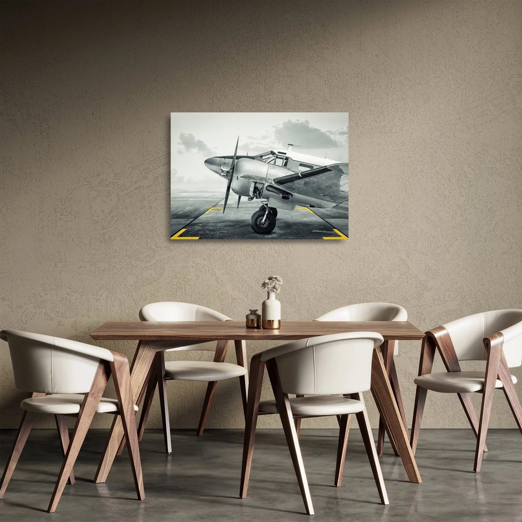 Tablou pe sticlă - Avion (70x50 cm)