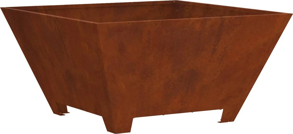 vidaXL Cuptor de foc Maro 80 x 80 x 40 cm Oțel rezistent de intemperii