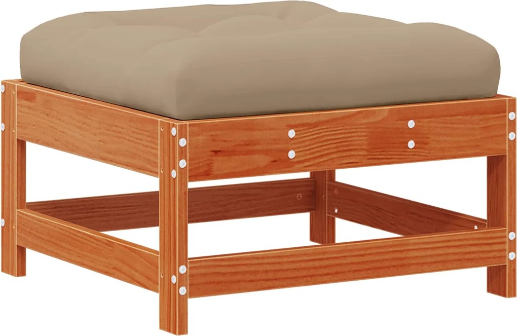 vidaXL Suport pentru picioare de grădină Lemn masiv de pin Maro Ceară