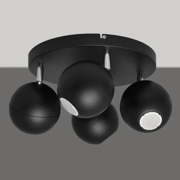 Spot LED MIDWAY 4xGU10/6,5W/230V negru