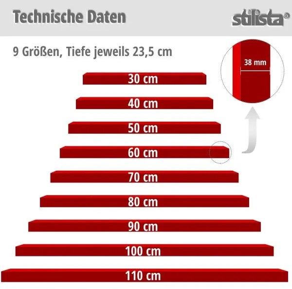 Raft de perete stilist Volato, 100 cm,lemn de culoare închis