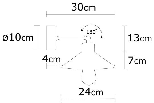 Aplică MANAVGAT 1xE27/40W/230V maro/negru