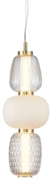 Lustră LED pe cablu CARO LED/28W/230V auriu