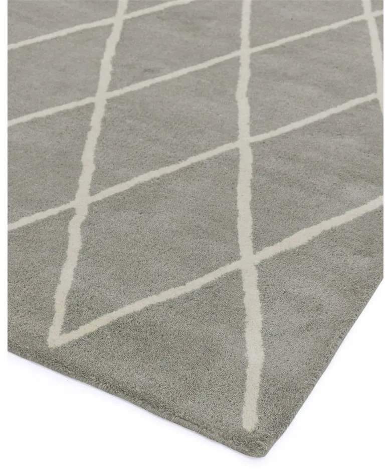 Covor gri handmade din lână 80x150 cm Albany – Asiatic Carpets