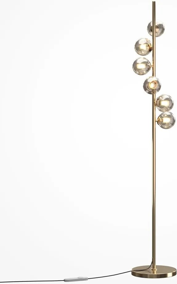 Lampadar modern cu 6 de surse de lumina Dallas auriu