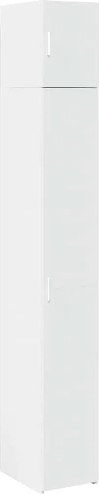 vidaXL Dulap depozitare slim alb 30x42,5x225 cm lemn prelucrat