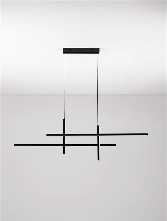 Lustra suspendata LED design modern ANTAMA negru