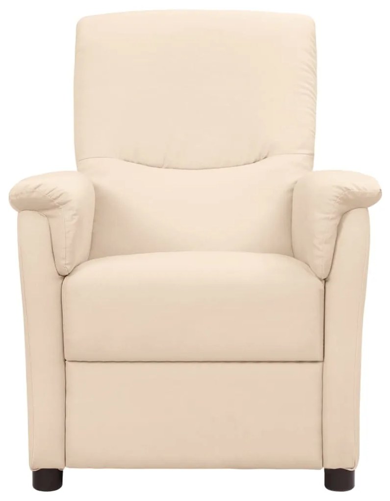 338905 vidaXL Fotoliu rabatabil, crem, material textil