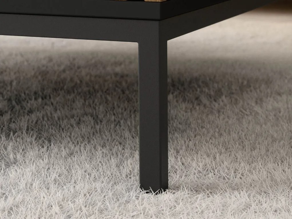 OFERTA Masuta de cafea MEORATI 80x80 cm, negru/artisan stejar calitatea a II-a