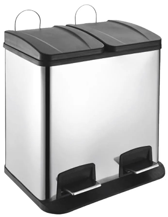 Coș DUO, din inox, 2 x 20l, 40 l