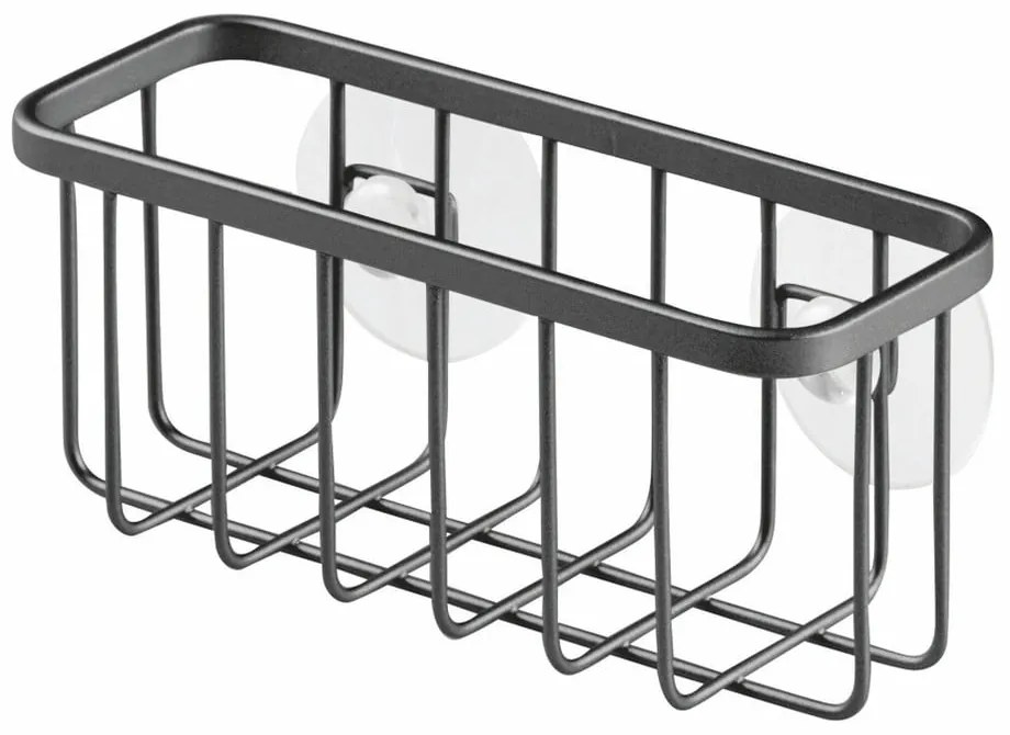 Suport pentru baie, fără găurire iDesign Austin, negru