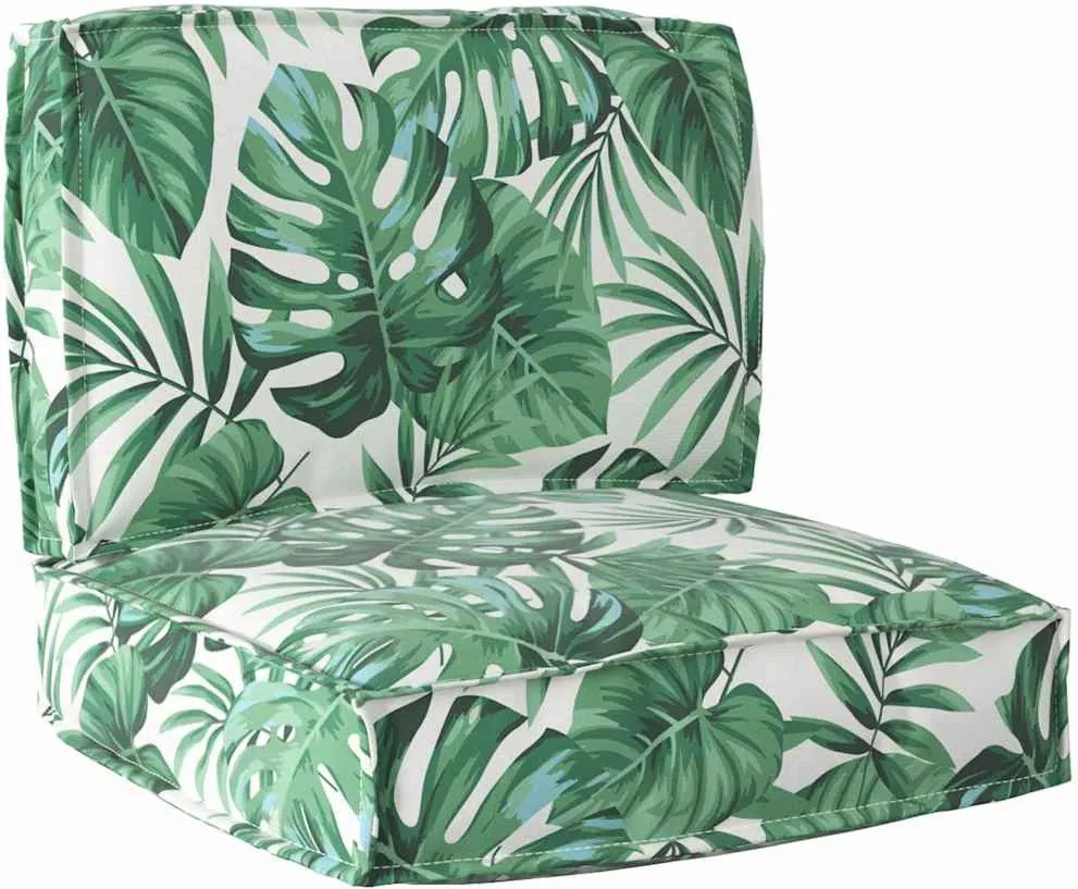 vidaXL Set de perne pentru palet Floral 2 pcs Model Frunză Verde