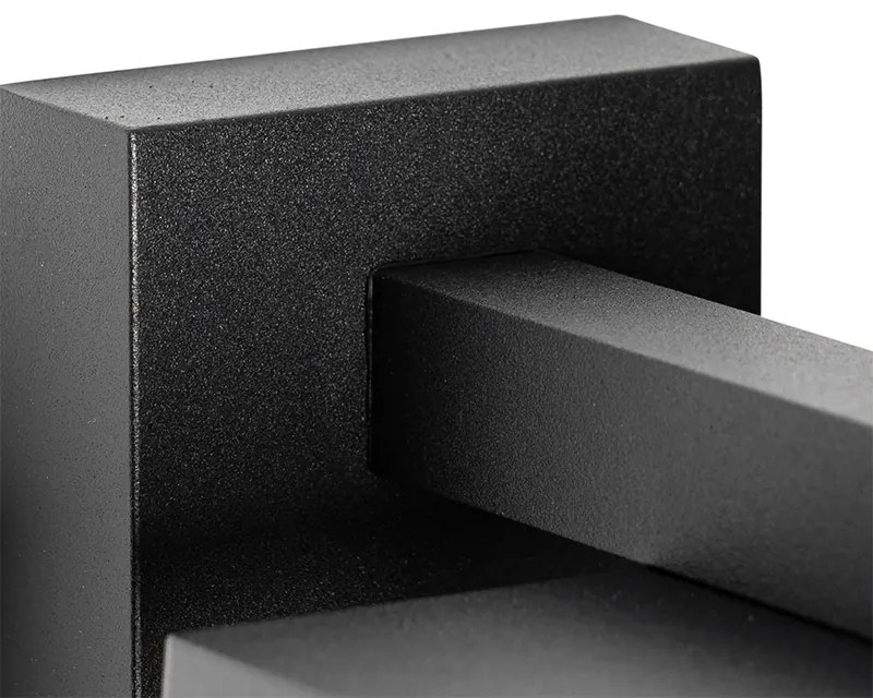 Lampa de perete exterioară neagră IP44 cu senzor de crepuscul - Charlois