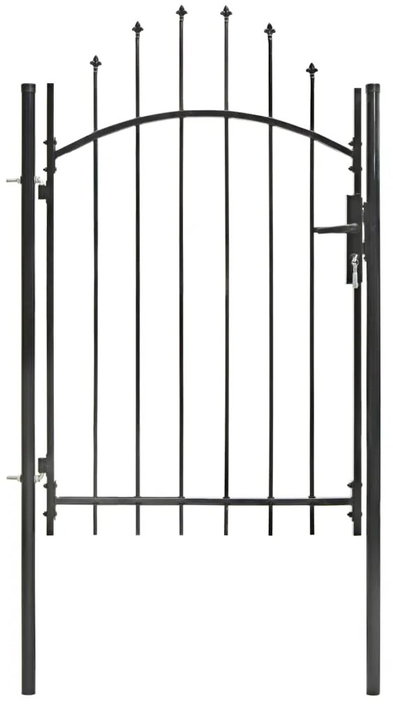 vidaXL Poartă de grădină, negru, 1 x 2 m, oțel