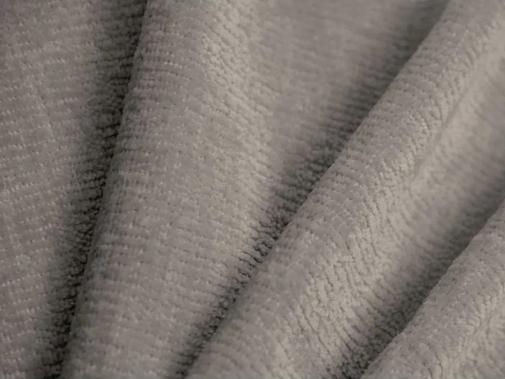 Pat matrimonial bej tapițat cu spațiu de depozitare cu somieră 200x200 cm Ovalo – Micadoni