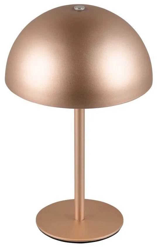 Veioză bronz LED cu abajur din metal (înălțime 21 cm) Munoz – Reality