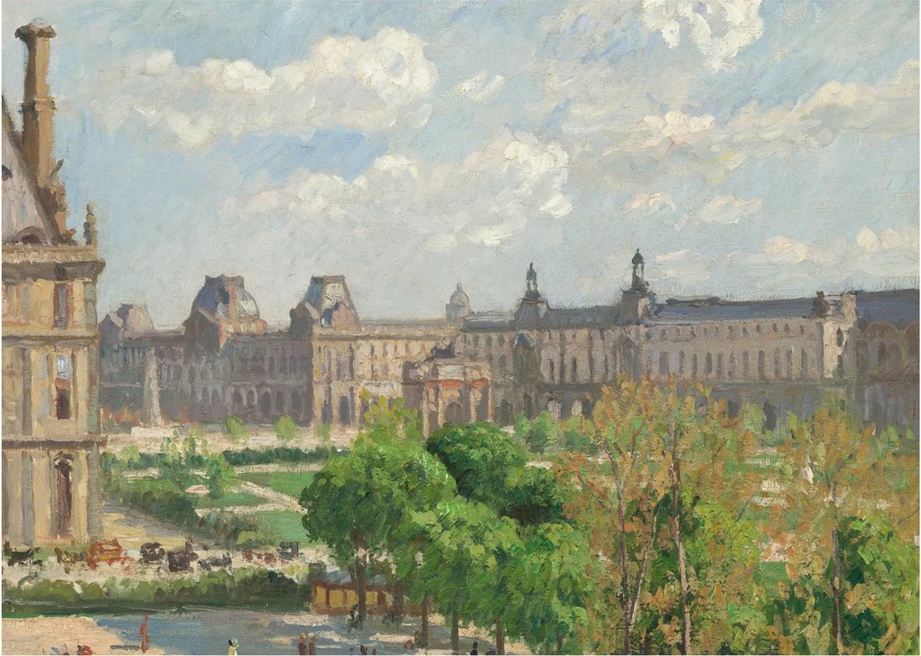 Tablou - Camille Pissarro, Place du Carrousel, Paris, reproducere (70x50 cm)