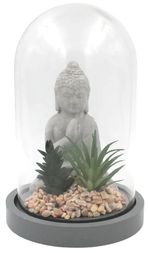 Glob decorativ sticlă cu Buddha 21cm
