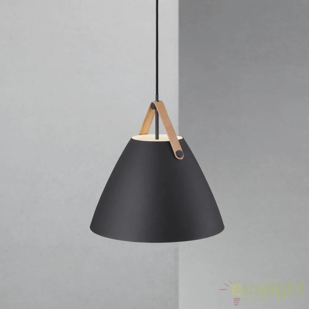 Lustra / Pendul design nordic Strap 36 negru 84343003 DFTP