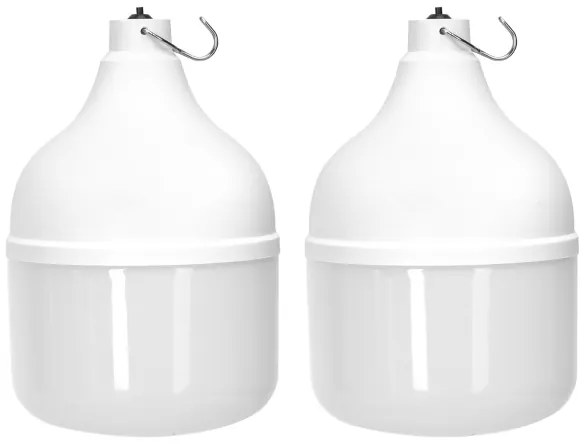 Lustră LED solară Aigostar 2xLED/70W/12V 12000 mAh 6500K d. 12 cm