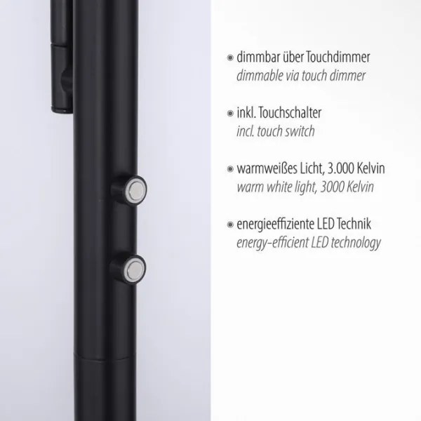 Lampadar LED dimabil HANS LED/21,5W/230V + LED/4W Leuchten Direkt 11710-18