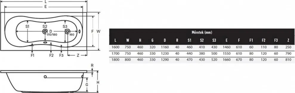 Corp de cadă Aral drept cu 160 de picioare