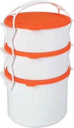 Recipient alimente STAR, din plastic, 3 nivele