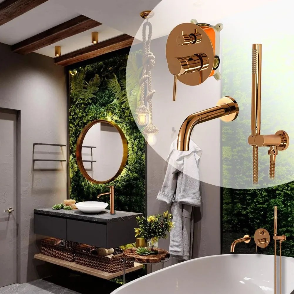 Baterie pentru cada Incastrata Rea Lungo Copper + BOX