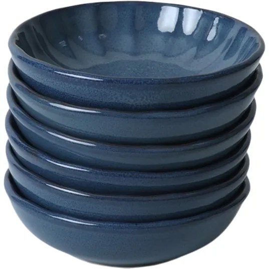 Set de 6 boluri din ceramică Laguna 12 cm,albastru închis