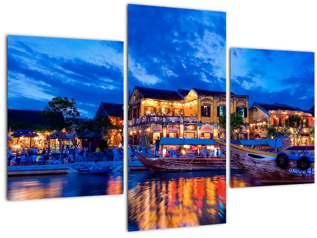 Tablou - Orașul de noapte Hoi An, Vietnam (90x60 cm)