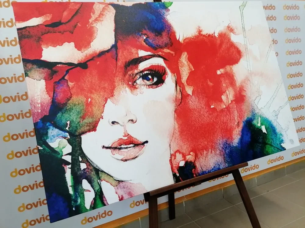 Tablou abstract portret al unei femei