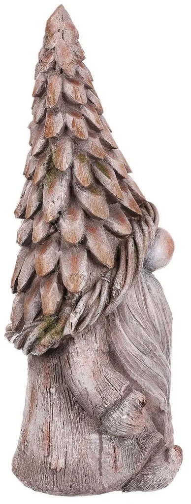 Decorațiune de grădină pitic Ciupercă, gri, 25 x19 x 49 cm