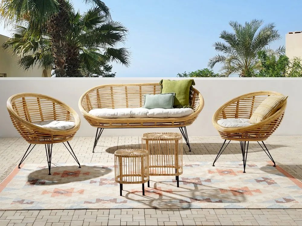 Set mobilier de grădină Marza (maro deschis. 1081224