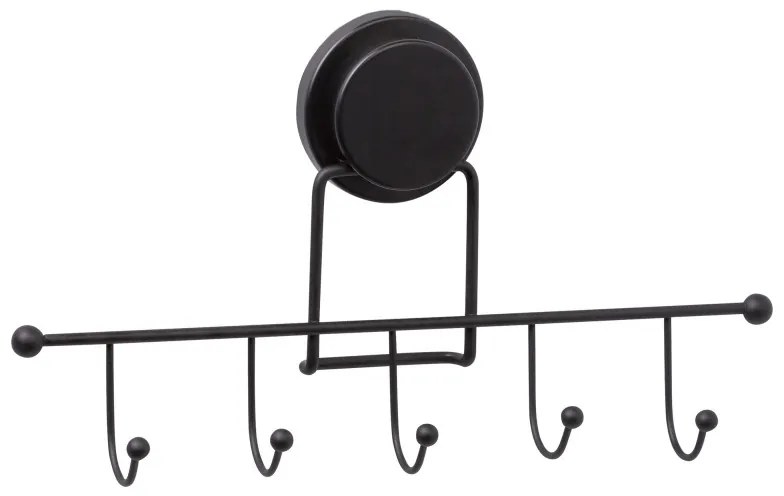 Cuier pentru prosoape baie Metalife MGS-702, 5 agatatoare, 6,5х31,5х17,5 cm, Negru
