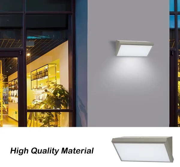 Brilagi-LED Aplica de perete exterior cu senzor TRIANGLE LED/20W/230V gri IP65