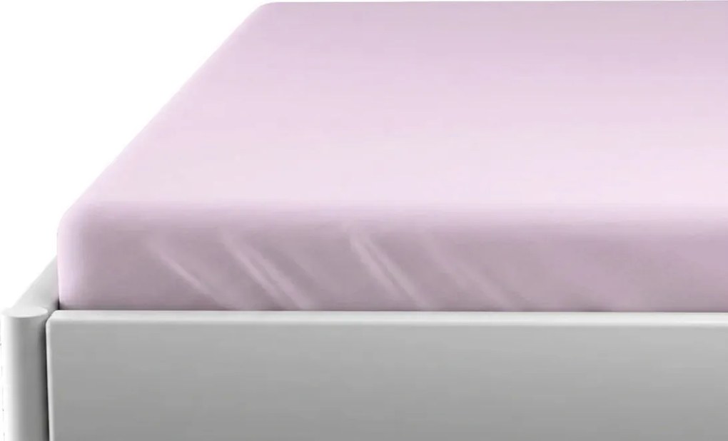 Cearceaf jersey pentru patut copii violet deschis 70 x 140 cm