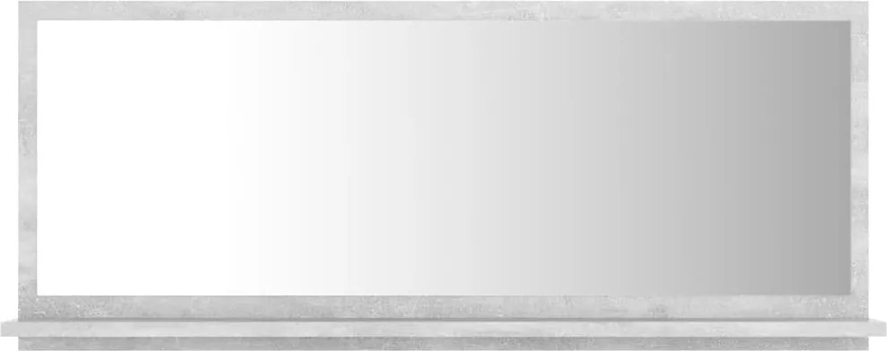 vidaXL Dulap de baie cu oglindă, gri beton, 90 x 10,5 x 37 cm, PAL