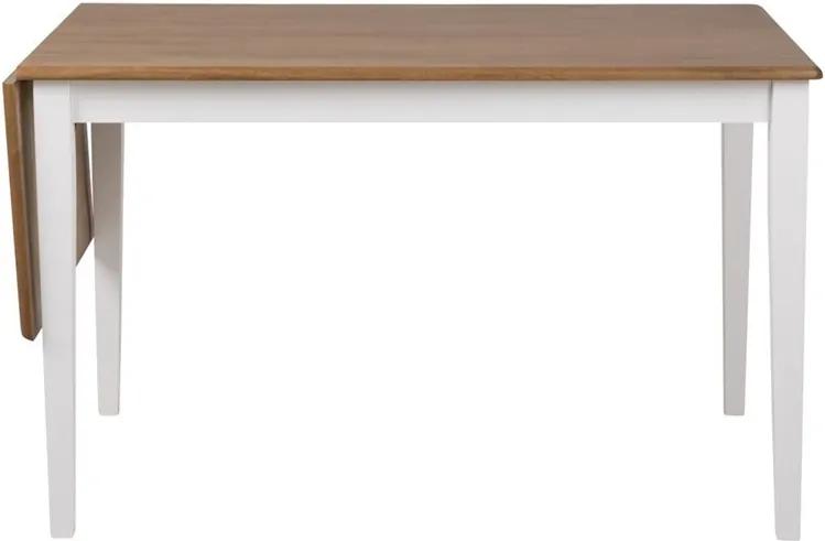 Masa dining extensibila maro/alba din lemn 75x160 cm Brisbane Actona Company