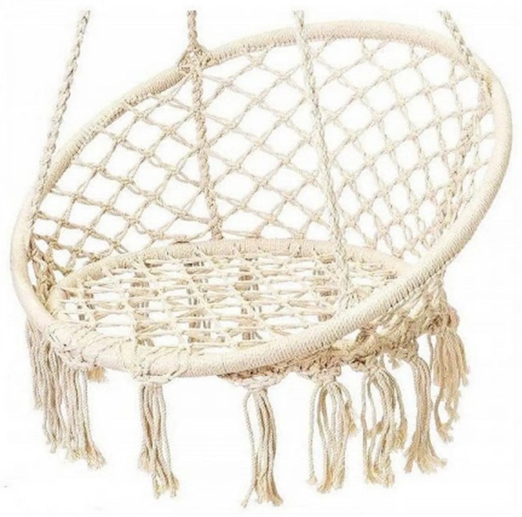 Leagan copii si bebelusi pentru interior si exterior Novokids™ Round Textile Swing, Suspendabil, 0+ ani, Pozitie somn, Maxim 120 kg, Pentru casa si