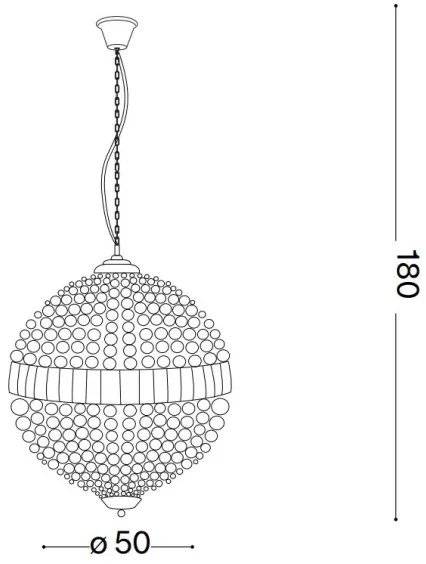Lustră de cristal pe cablu Ideal Lux LUXOR 8×G9/40W/230V