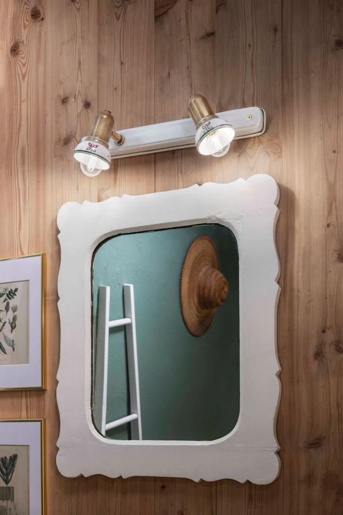 Aplica cu 2 spoturi realizata manual din ceramica SAVONA