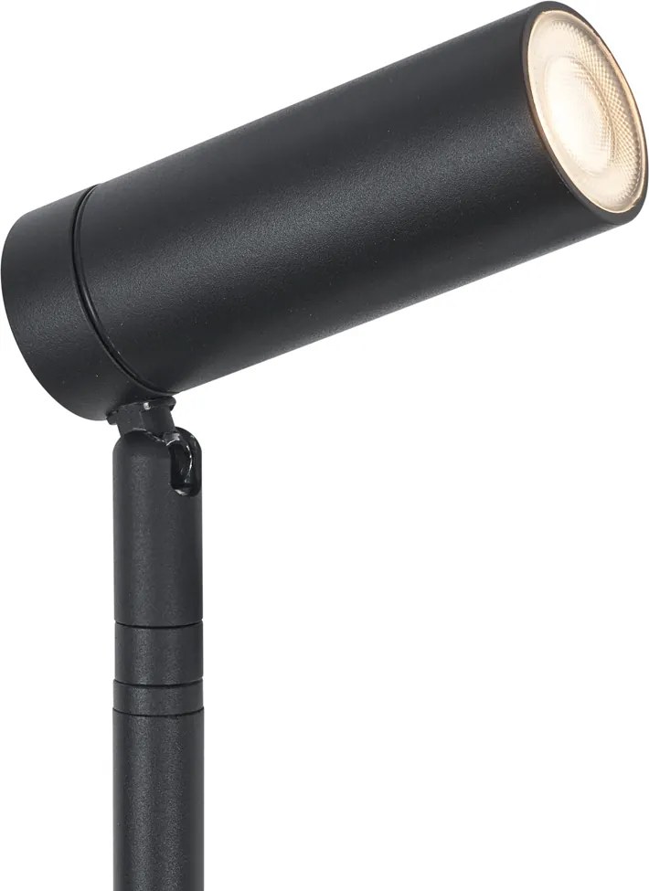 Spot cu țăruș negru 40cm incl. LED reglabil IP65 incl. cablu și ștecher - Carl
