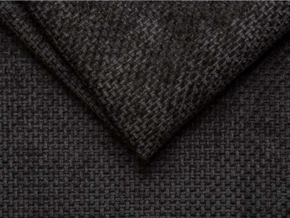 Pat matrimonial negru tapițat fără tăblie 200x200 cm Whale – Micadoni